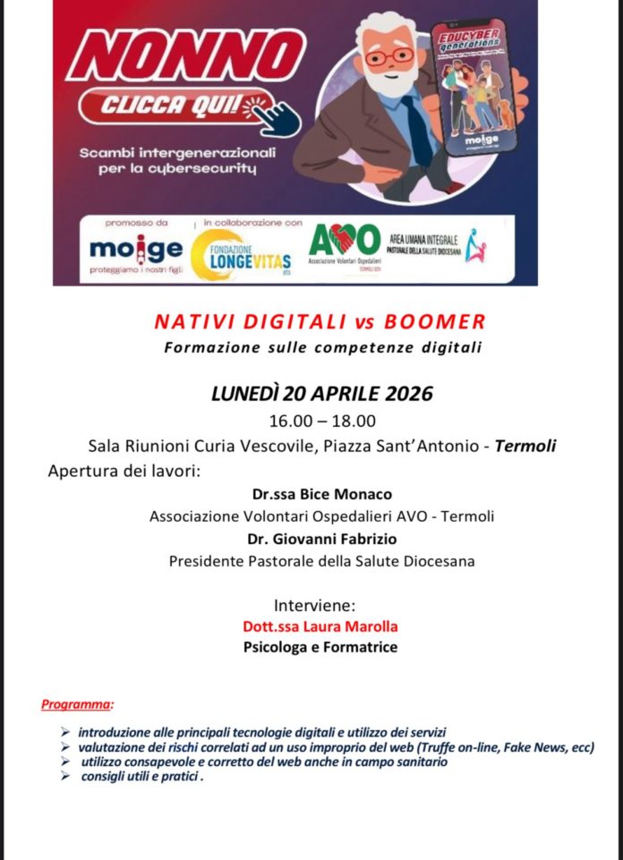 Termoli: convegno “Nativi digitali vs Boomer”