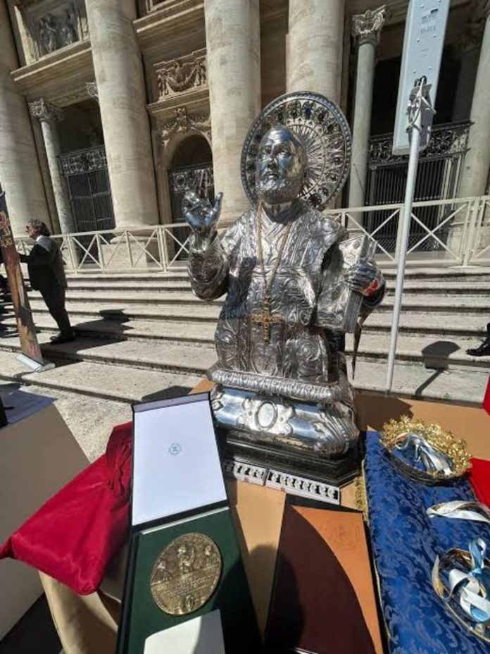 Busto di Sant’Adamo a Roma per il 140° anniversario della sua realizzazione