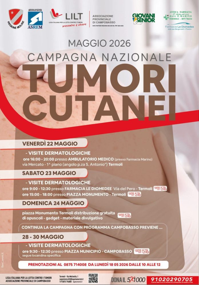 Un maggio di appuntamenti con la Lilt di Campobasso: il primo è il 22 maggio