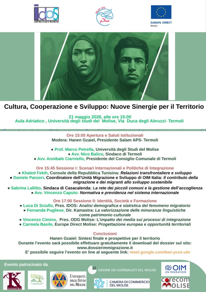 Termoli: Salam APS ospiterà il Console della Tunisia in un convegno