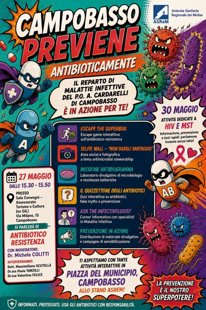 Campobasso previene: la lotta all’antibiotico resistenza scende in piazza