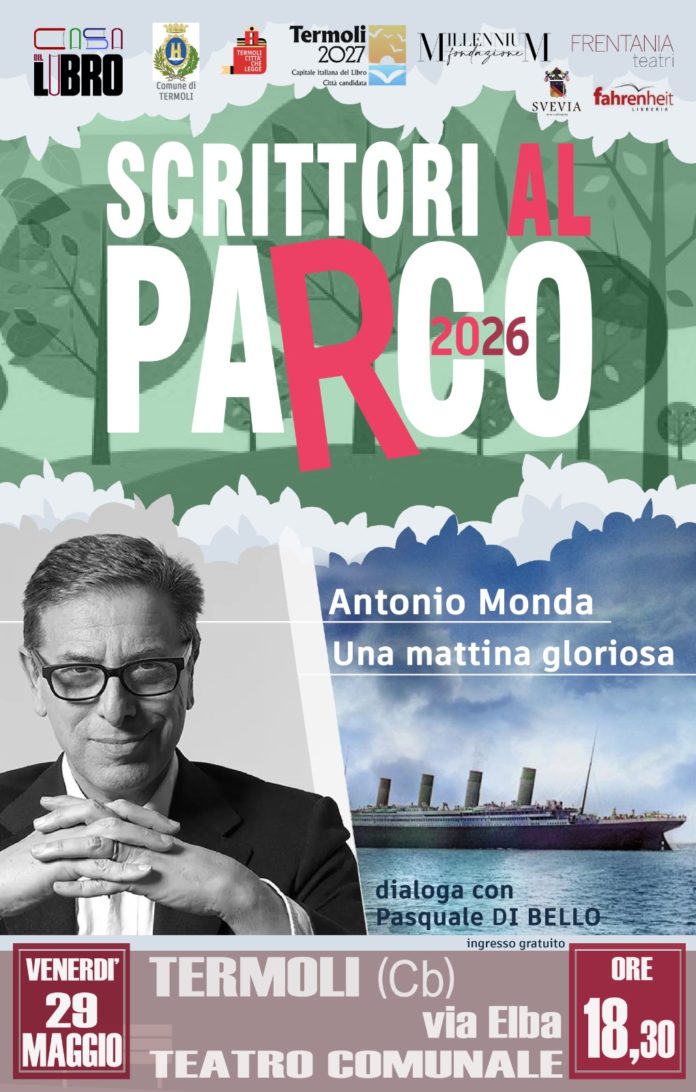 Termoli: Antonio Monda primo ospite della rassegna “Scrittori al parco”