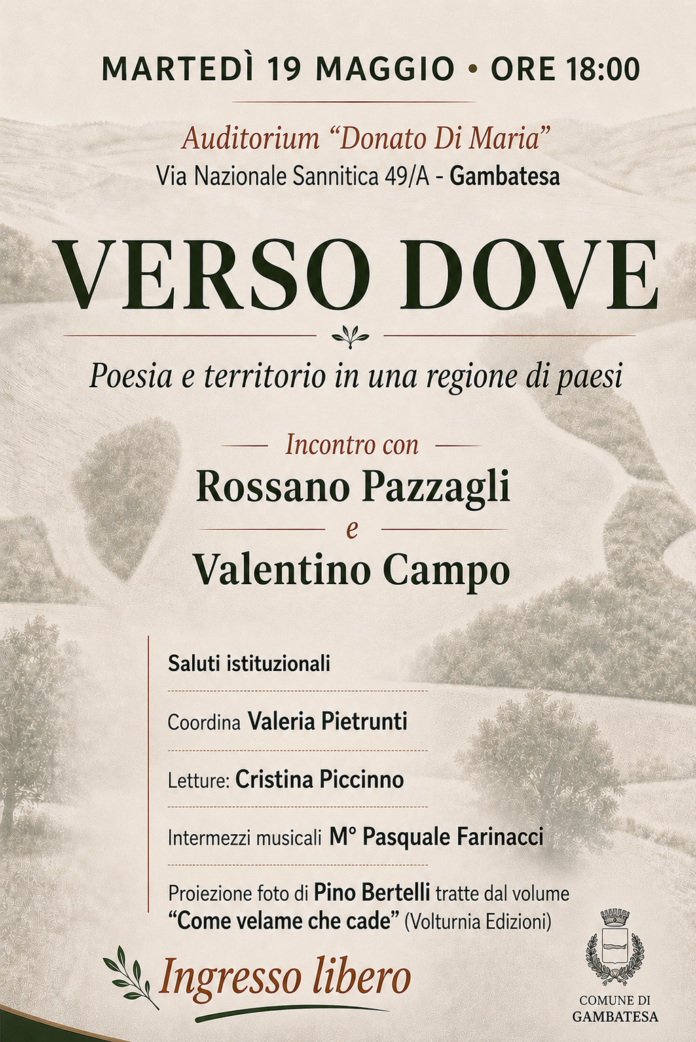 Gambatesa; incontro con Rossano Pazzagli e Valentino Campo
