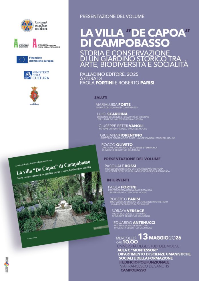 Unimol e Comune: presentazione del volume “La Villa de Capoa di Campobasso”
