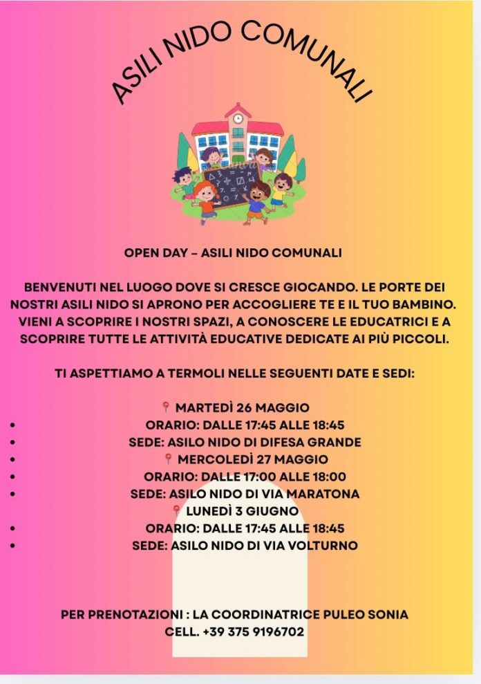 Termoli, open day asili nido comunali