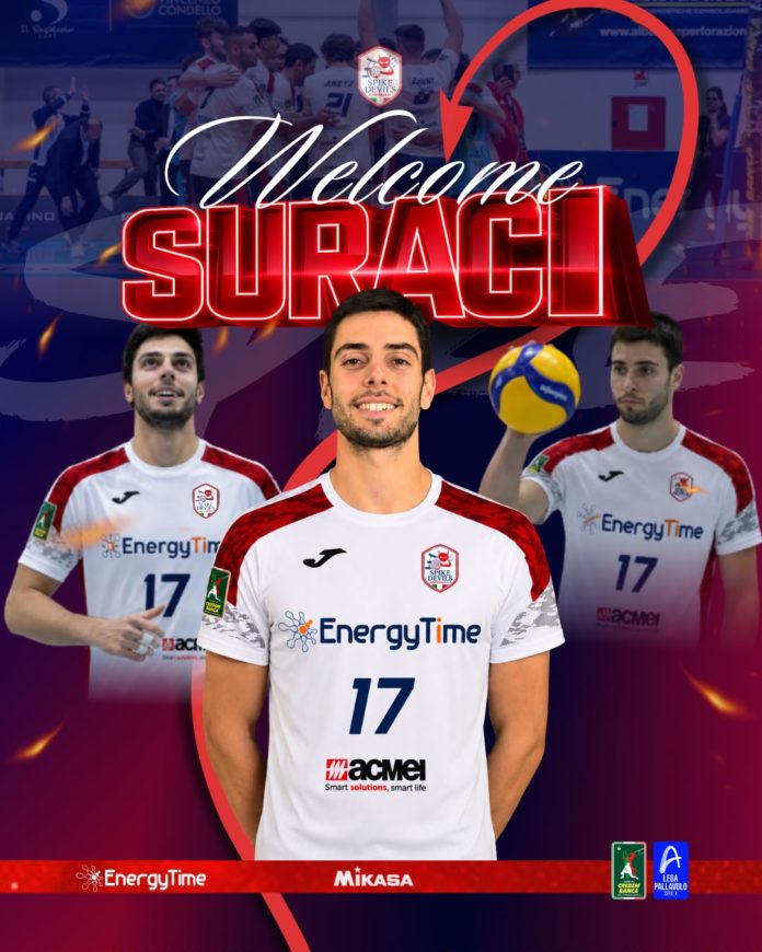 Volley, A3, EnergyTime Spike Devils: Suraci, un bomber di peso in rossoblù