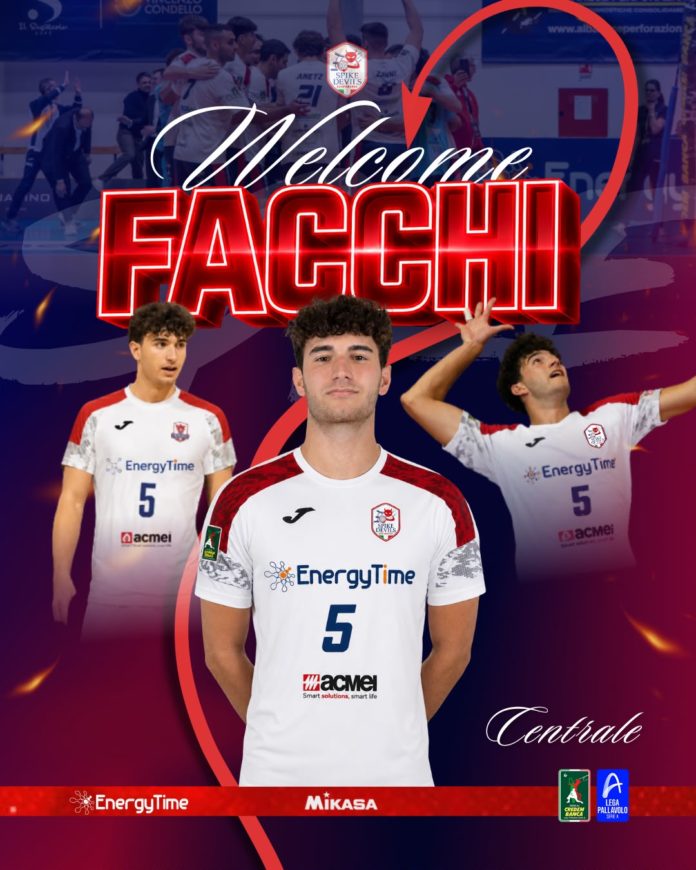 Volley, A3, EnergyTime, nuova pedina il centrale Filippo Facchi è rossoblù