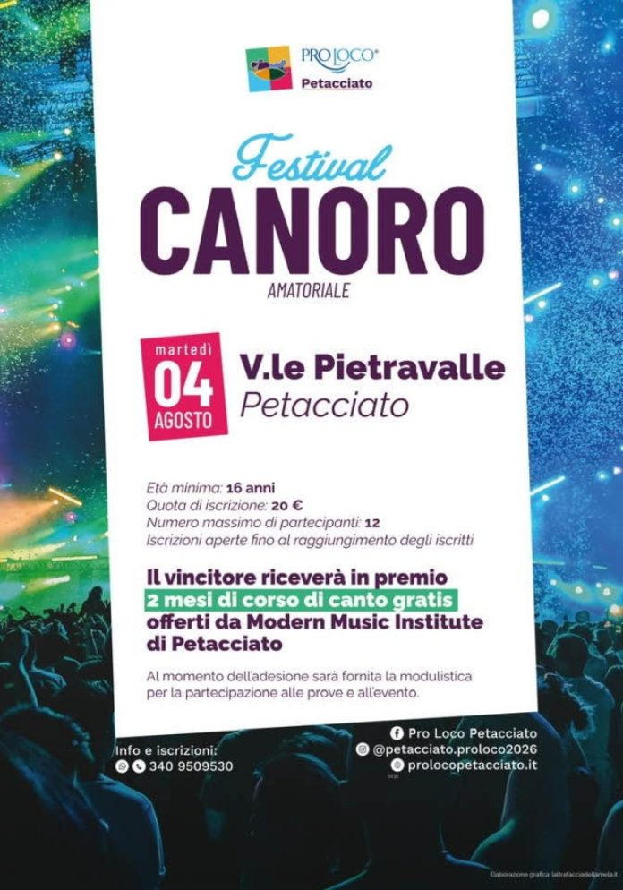 Petacciato: arriva il Festival Canoro Amatoriale