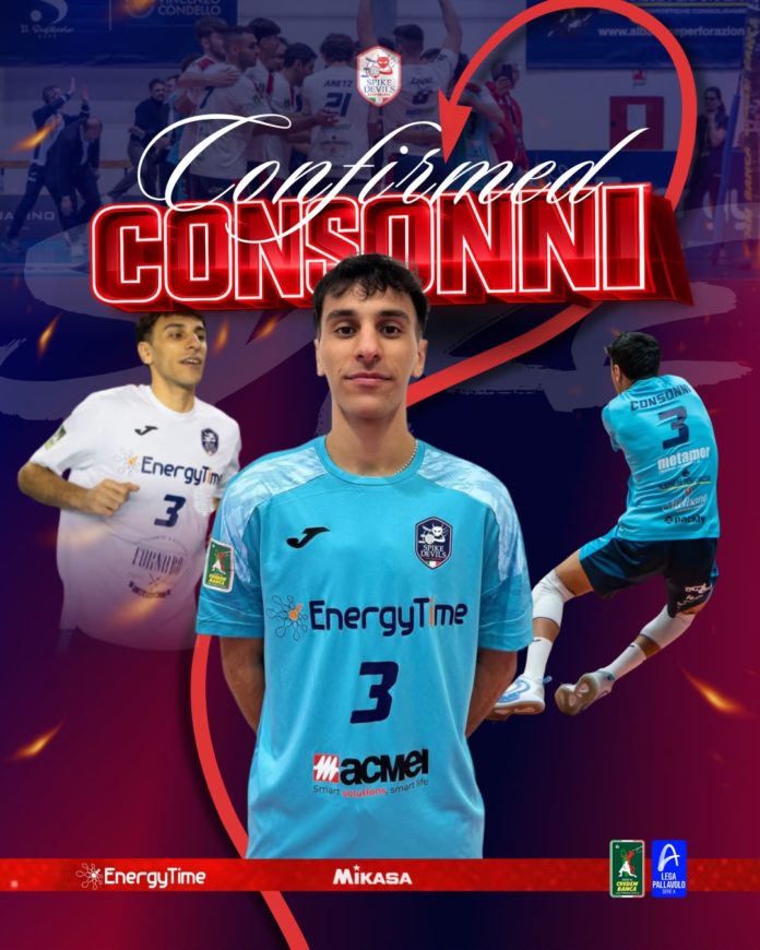 Volley, A3, EnergyTime Spike Devils, Consonni resta il ministro della difesa