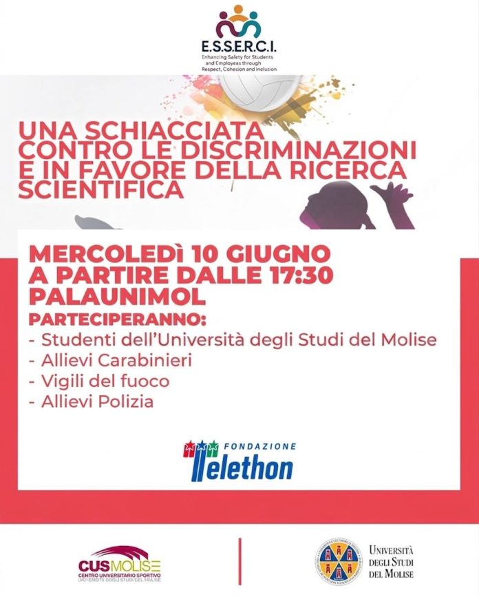 Cus Molise, “Una schiacciata contro la discriminazione” al Palaunimol