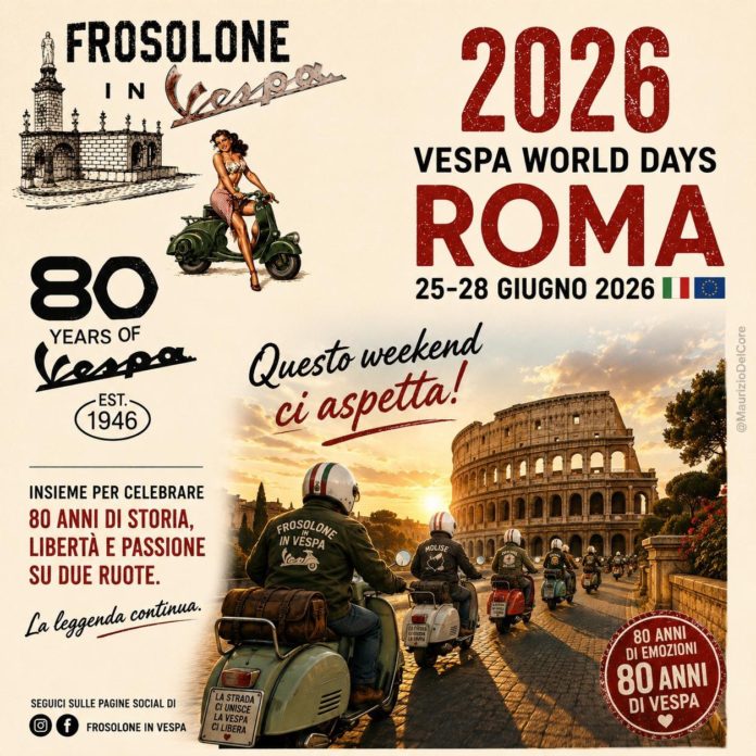 Vespisti da Frosolone a Roma per gli 80 anni di un simbolo