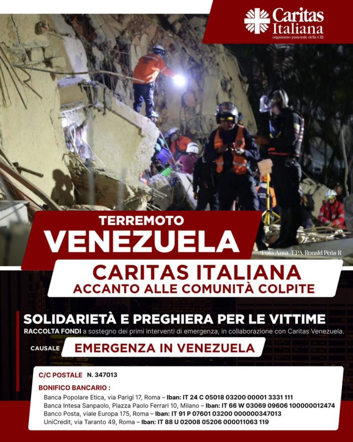 Terremoto Venezuela: Caritas Termoli-Larino invita a sostenere raccolta fondi