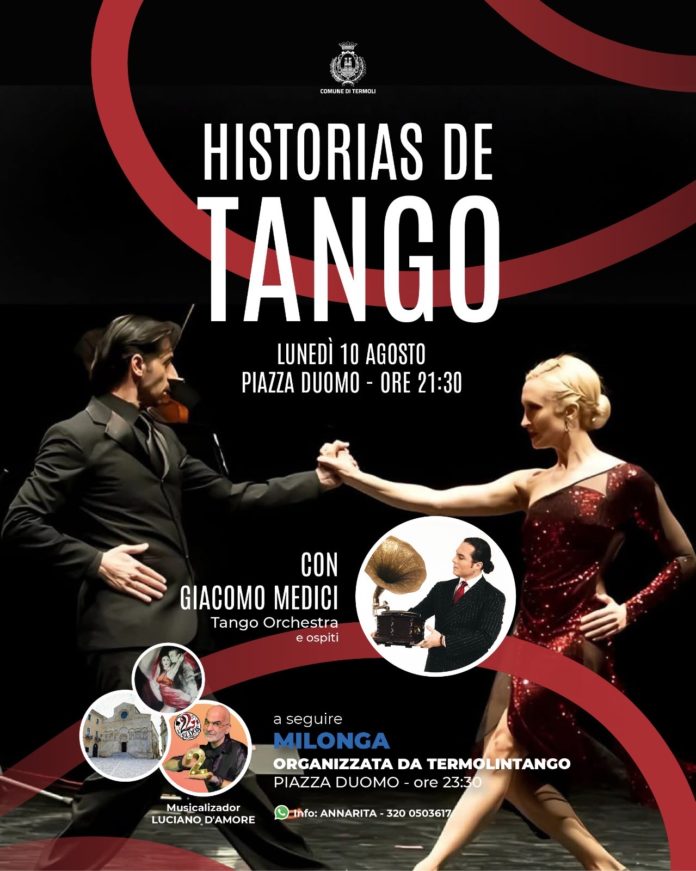 Termoli, Notte di San Lorenzo tra tango argentino e milonga in piazza Duomo