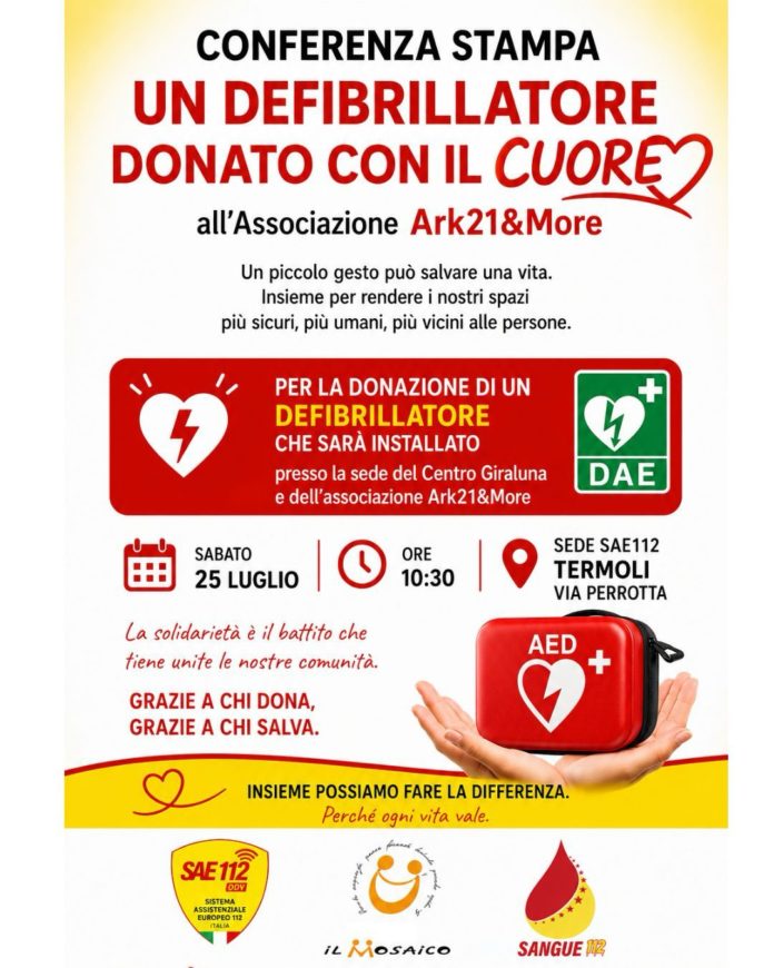 Termoli: “Un defibrillatore donato con il cuore”