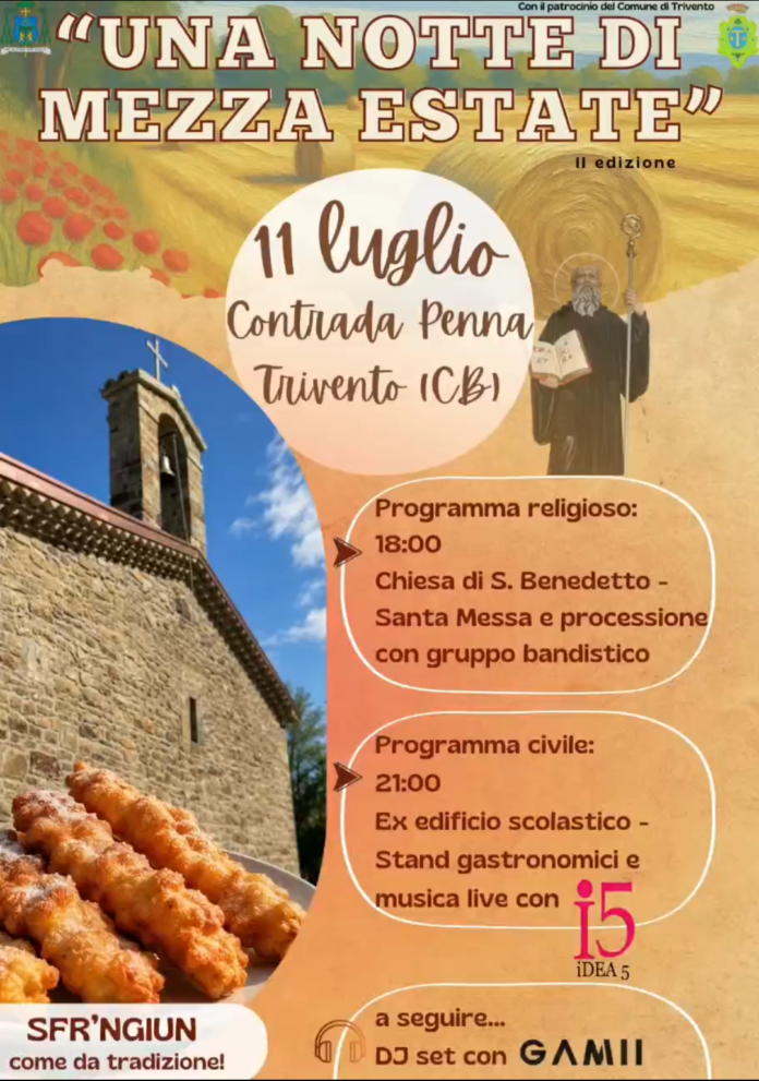Una Notte di Mezza Estate, pronto il programma di contrada Penna a Trivento