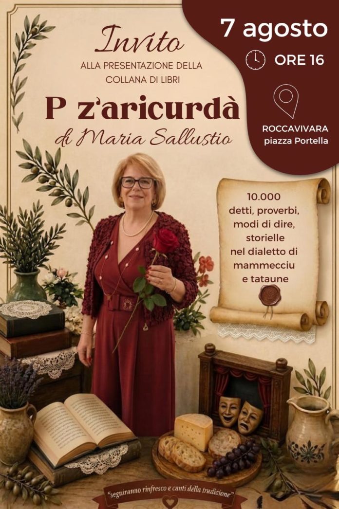 Roccavivara, l’evento culturale con la collana di libri di Maria Sallustio