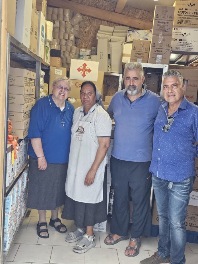 Misericordia e Ordine di S.Giorgio donano 6 quintali di pasta alla Caritas