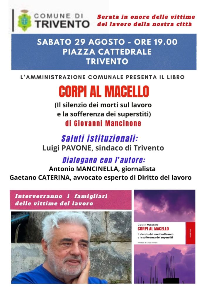 Presentazione del libro Corpi al macello, con le vicende di alcuni triventini