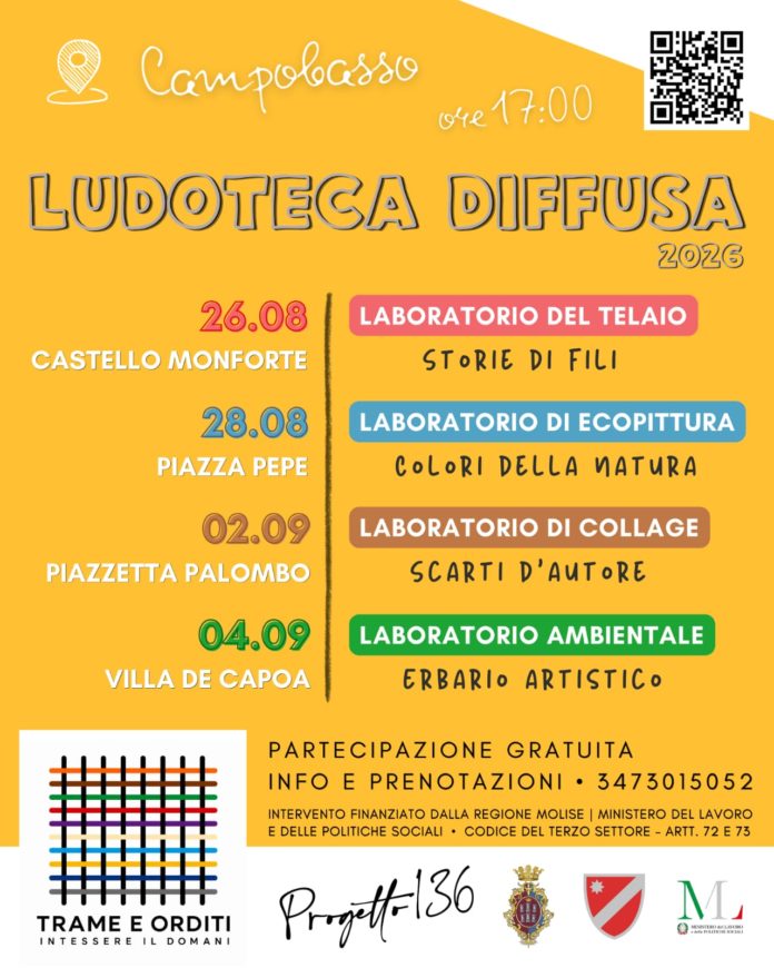 Campobasso: Quattro laboratori per bambini e ragazzi