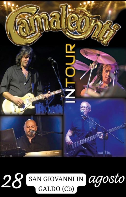 Il 28 agosto concerto dei Camaleonti a San Giovanni in Galdo