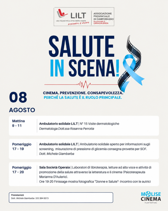 “Salute in Scena”, la libroterapia della LILT protagonista a Molise Cinema