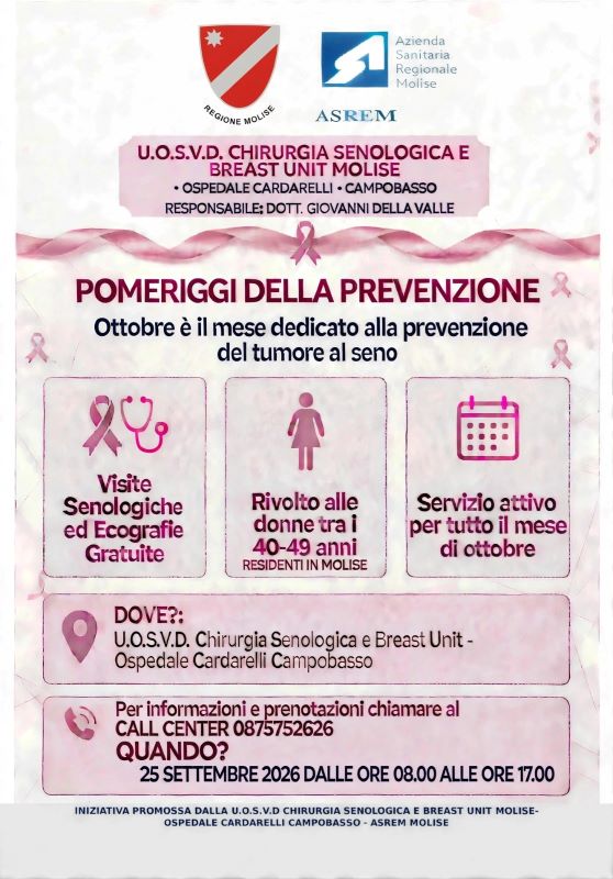 Ottobre Rosa, visite ed ecografie gratuite al Cardarelli