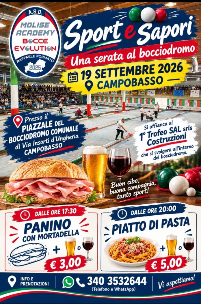 Bocce, oggi a Campobasso il Trofeo SAL chiude la stagione regionale