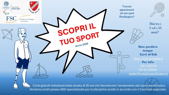 Sport paralimpico, torna “Scopri il tuo sport”: adesioni fino al 30 novembre