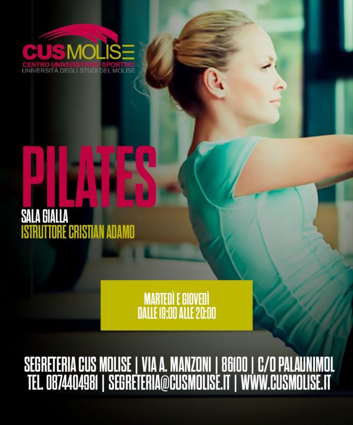 Cus Molise, ripresi i corsi di Pilates e Pilates Fusion con Cristian Adamo