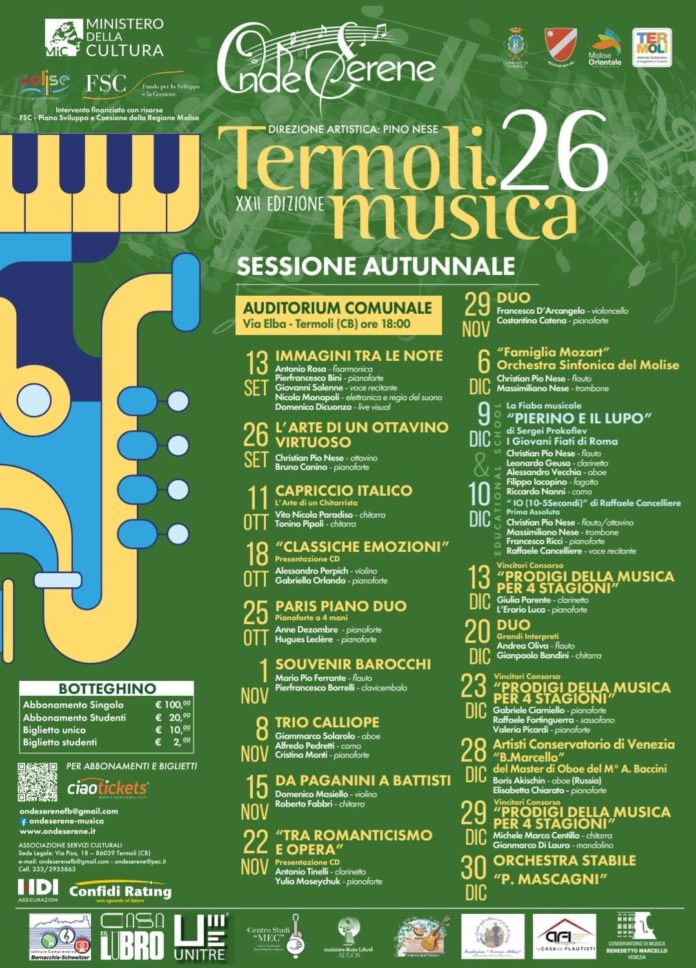 Termolimusica 26: conferenza stampa di presentazione sessione autunnale