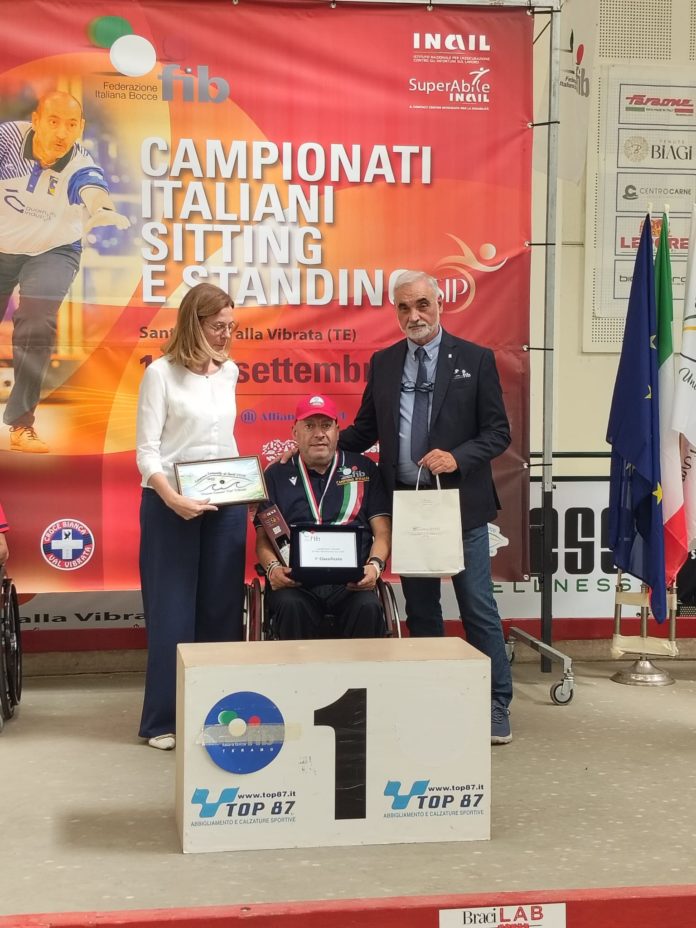 Bocce paralimpiche, Mauro Piacente campione d’Italia nel Sitting