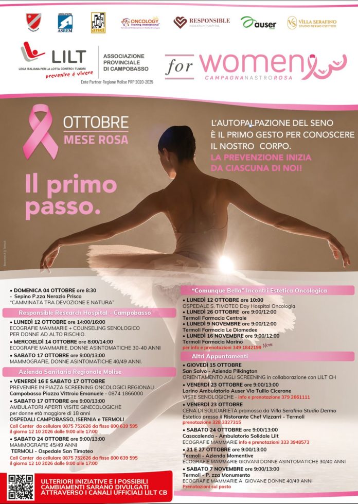 Ottobre Rosa: prorogate le prenotazioni fino a venerdì 16 ottobre