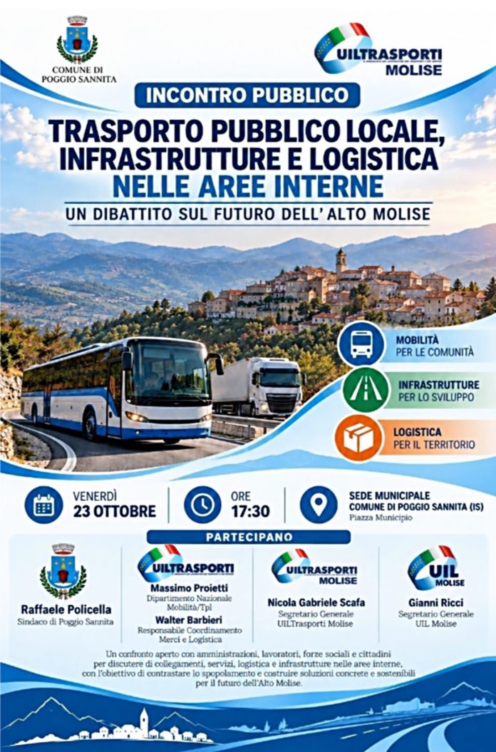 Trasporti e infrastrutture nelle Aree Interne, incontro a Poggio Sannita
