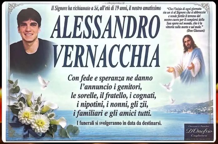 Guglionesi: lutto cittadino per la morte di Alessandro Vernacchia