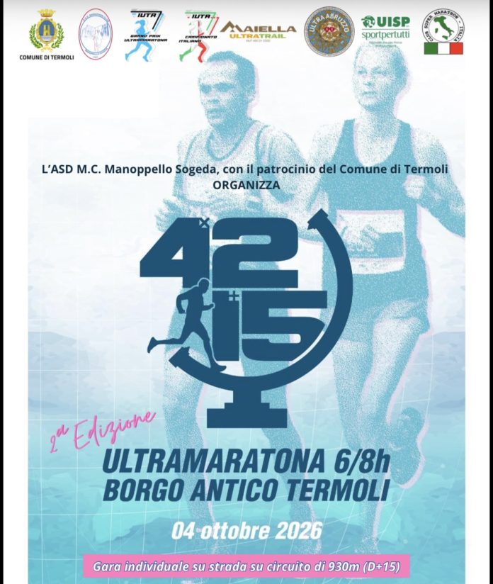 Atletica, torna l’Ultramaratona di Termoli: 6 e 8 ore di corsa nel borgo