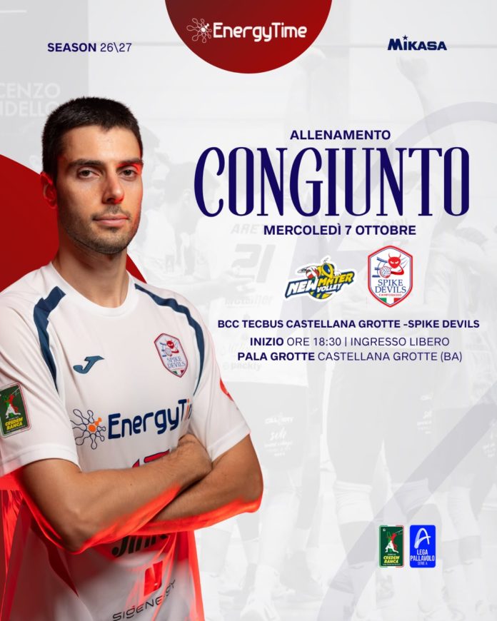 Volley, EnergyTime attesi a Castellana Grotte domani alle ore 18.30