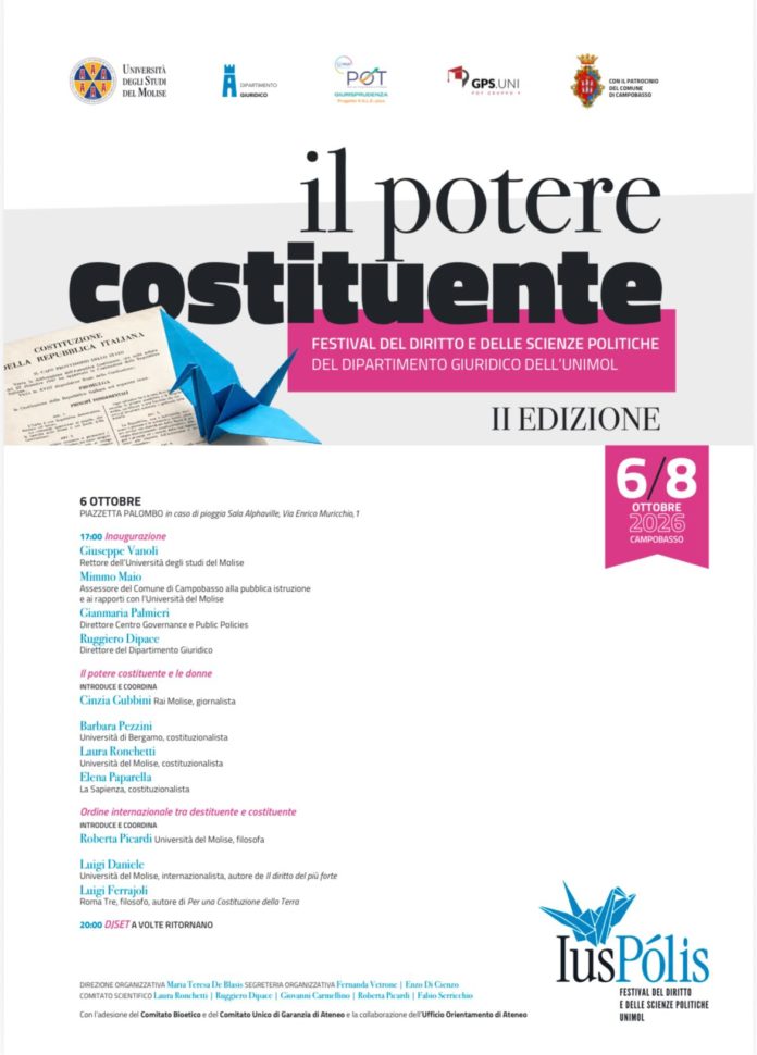 Campobasso al via la seconda edizione del Festival del Diritto