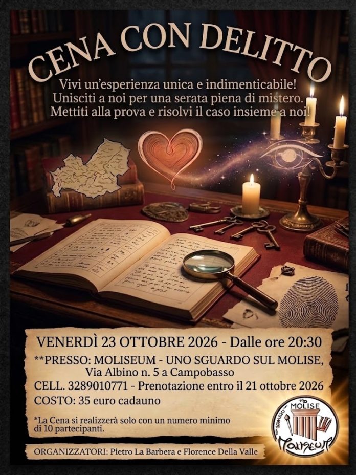 Campobasso, da Moliseum, cena con delitto